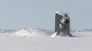 US Navy Nuclear Submarine Crashes Through Polar Ice [upl. by Noelle]