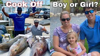 FISH Cook Off plus NEW BABY Gender reveal for the STANZFAM Jamaican Jerk Fish vs Italian Baked [upl. by Idolem184]