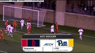 Pittsburgh vs Duquesne College Soccer Highlights [upl. by Nyrrat]