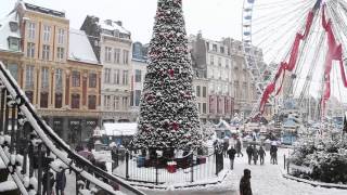 Lille le marché de Noël sous la neige [upl. by Ronel]