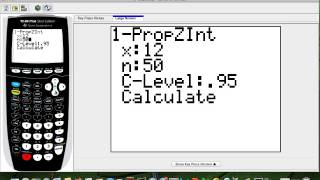 How to find the confidence interval of the proportion in the TI84 calculator [upl. by Llenel591]