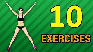 10 Simple Exercises To Lose Weight At Home [upl. by Leschen588]