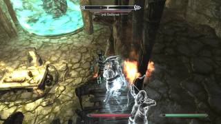 SKYRIM How To Kill Jyrik Gauldurson Boss In Saarthal Commentary  Tutorial [upl. by Willett]