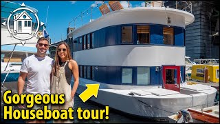 Couple buys gorgeous floating home  waterfront life next to million dollar homes [upl. by Acimehs]