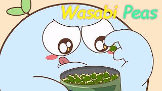 🤩Wasabi peas are too good This is driving me crazy 🤤peas wasabi snacks【Little Munchy Puff】 [upl. by Dorsy]