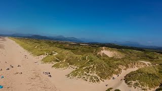 Dji avata 2 Harlech Beach Gwynedd Wales [upl. by Ennailuj]