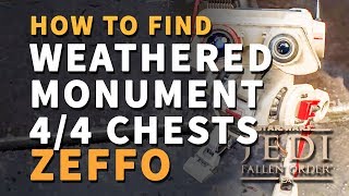 Weathered Monument Chests All Locations Zeffo Star Wars Jedi Fallen Order [upl. by Seda]