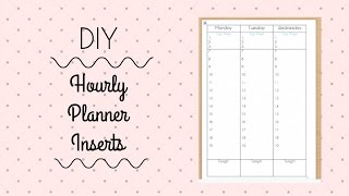 DIY Daily Hourly Planner Inserts  Microsoft Word [upl. by Ylevol934]