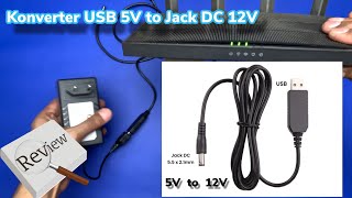 Review 🔥 Kabel Step Up Konverter USB 5V to Jack DC 12V  1Meter [upl. by Ellehcsar]