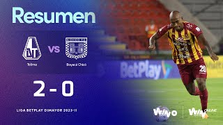 Deportes Tolima vs Boyacá Chicó goles y resumen  Liga BetPlay Dimayor 20232  Fecha 15 [upl. by Riem]