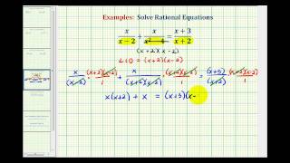 Ex 4 Solving Rational Equations [upl. by Naujled]