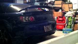 Mazda Rx8 Exhaust AP Midpipe before and aftermov [upl. by Anrapa]