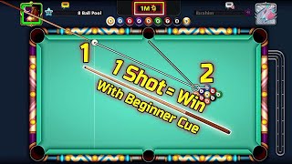 New Golden Break 9 Ball Pool 1 ShotWin 100 With Beginner Cue  8 Ball Pool Low Level Players Shots [upl. by Olonam350]