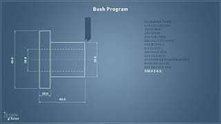 Lets write GCode  Programming a CNC Lathe to make a bush  part 1 G71 roughing cycle [upl. by Acnairb]