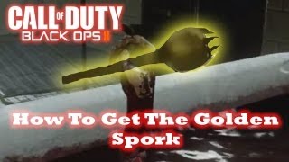 How To Get The Golden Spork In MOB OF THE DEAD  Call Of Duty Black Ops 2 Zombies [upl. by Drofnelg]