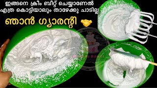 Whipping Cream സ്റ്റിഫ് ആവുന്നില്ലേ ഇങ്ങനെ മാത്രം ചെയ്താ മതി🤝How to Whip Whipping Cream Perfectly [upl. by Estes]