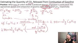 The Greenhouse Effect  Estimating the Quantity of CO2 Released from Combustion  Practice Question [upl. by Grantley]