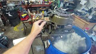 Stuck ClintonBuilt Sea King 5hp Comes To Life 🔨 🛠 hammertime boatmotor outboardmadness [upl. by Leicester976]