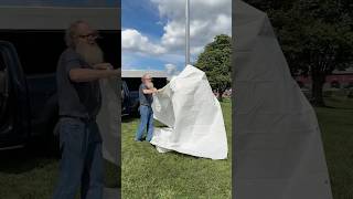 How to winterize a Troyer’s T14 Purple Martin house with a 9’x12’ poly tarp and bungee cords [upl. by Iarised]