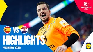 Historic win for Croatia  Spain vs Croatia  Highlights  Mens EHF EURO 2024 [upl. by Ordnazil630]