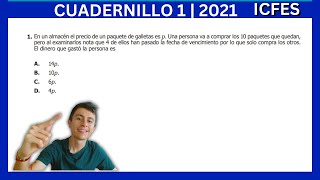 3 preguntas resueltas ICFES MATEMÁTICAS  Cuadernillo 1 2021 [upl. by Ecirpac]