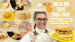 ¡MASA PARA TODO DONUTS en Máquina GOFRES Rápidos RECETA INFALIBLE Fácil y Rápida [upl. by Zrike685]