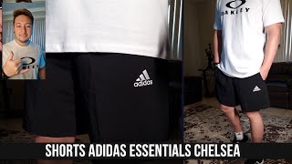 Shorts Logo Pequeno Aeroready Essentials Chelsea  Preto [upl. by Munt]