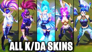 All KDA Skins Spotlight  BADDEST KDA ALL OUT amp KDA PopStars League of Legends [upl. by Wsan515]