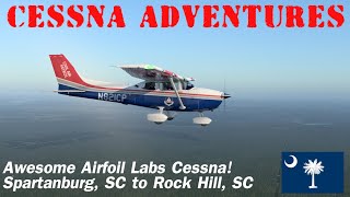 Windy Cessna Flight and a Scenery Bug  Xplane 12 Airfoil Labs C172 NG KSPA to KUZA [upl. by Whatley]