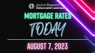 Mortgage Rates Today August 7 2023 [upl. by Forrester144]