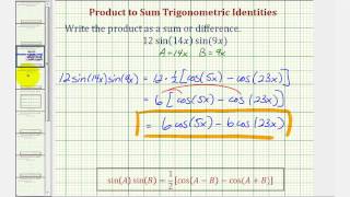 Ex Product to Sum Trigonometric Identity Involving sinasinb and cosacosb [upl. by Ertha]