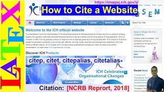 How to Properly Cite a Website in LaTeX LaTeX Advanced Tutorial07 [upl. by Nelleeus]