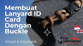 Easy Paracord Tutorial  Cara Membuat Tali ID Card Pod Vape Lanyard Dengan Buckle Adjustable [upl. by Walworth]