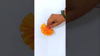 DIY Organza fabric flower making for blouse back design shorts youtubeshorts shortsvideo [upl. by Emmett]