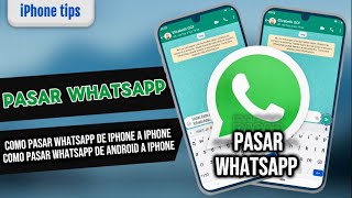 3 Formas  ✔️Cómo pasar WhatsApp de iPhone a iPhoneAndroid a iPhone consin iCloud [upl. by Sabelle654]