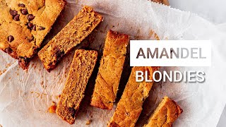 Easy Vegan recept amandel blondies [upl. by Nosredneh]