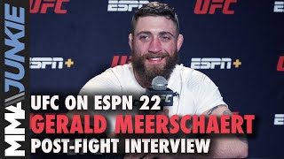 Gerald Meerschaert credits introspective work after Chimaev loss for win at UFC on ESPN 22 [upl. by Zingg]