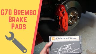 EASY Step by Step Brembo Brake Pad Replacement  Genesis G70 [upl. by Eve157]