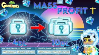 MASS PROFIT 4 DL TO 10 DL  GROWTOPIA [upl. by Nador]