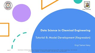 Data Science in Chemical Engineering  8  Model Development Regression [upl. by Emilee]