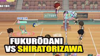 FUKURŌDANI VS SHIRATORIZAWA  HAIKYUU TOUCH THE DREAM JP 24 [upl. by Alamaj]