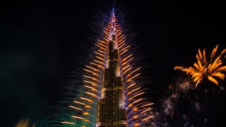 Dubai fireworks 2024  New year celebration in Dubai 2024 dubaivlog burjkhalifa viralvideo 4k [upl. by Margery188]