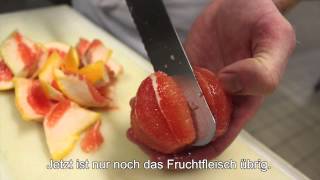 So gehts Grapefruit schälen Exotische Früchte zubereiten Teil 9 [upl. by Htebezile759]