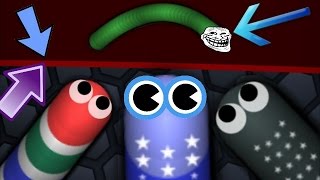 Slitherio Trolling Snakes  FUNNY MOMENTS IN SLITHERIO  Immortal Snake [upl. by Ahsaten]