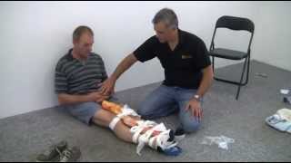 A Simple Method For Splinting A Leg [upl. by Sivek]