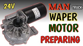 Wiper Motor Repairing Man Truck  Windscreen Wiper Motor Test With Battery 🔋24v [upl. by Center583]