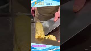 Amazing Skill Egg Rolled Omelette master shortsvideo [upl. by Ellohcin]