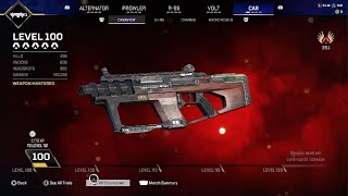 CAR Smg Weapon Mastery Complete  Apex Legends™ [upl. by Nennerb]