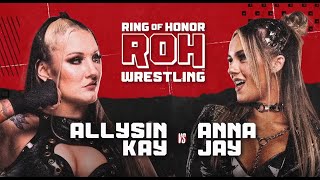 Anna Jay vs Allysin Kay ROH HonorClub Apr 25 2024 [upl. by Corella]