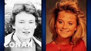 Amy Poehler amp Conan Compare High School Yearbook Photos  CONAN on TBS [upl. by Yttik522]